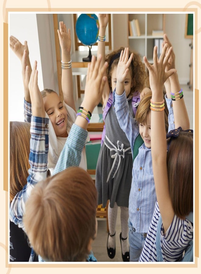 Tondiamo 24 Pcs Friendship Star Beaded Bracelets Bulk Gifts for Student from Teacher Pastel Star Stackable Bracelets Bulk Unisex Party Favors Preppy Charms for Birthday Classroom Reward - Image 5